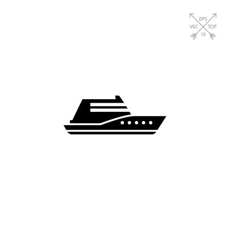 Swimming yacht iconのイラスト素材