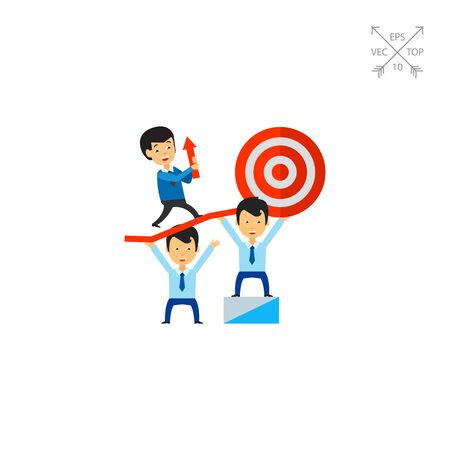 Teamwork Leading to Success Iconのイラスト素材
