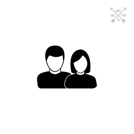 Users simple iconのイラスト素材