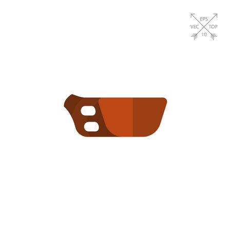 Wooden kuksa iconのイラスト素材