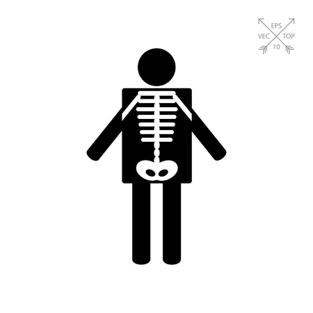 X-ray Concept and Human Radiography Iconのイラスト素材