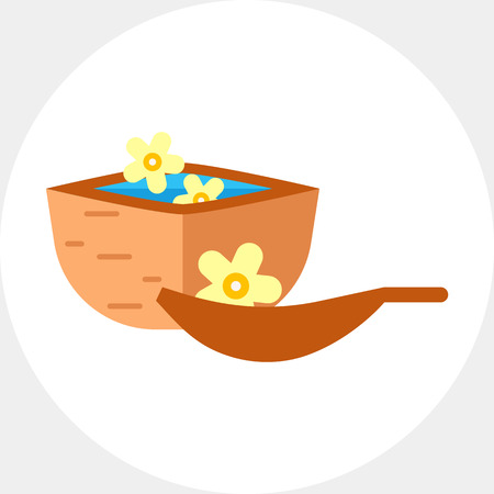 Flower spa therapy iconのイラスト素材