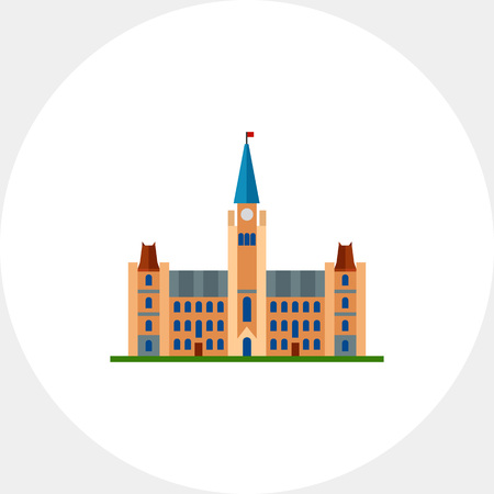 Ottawa parliament hill iconのイラスト素材
