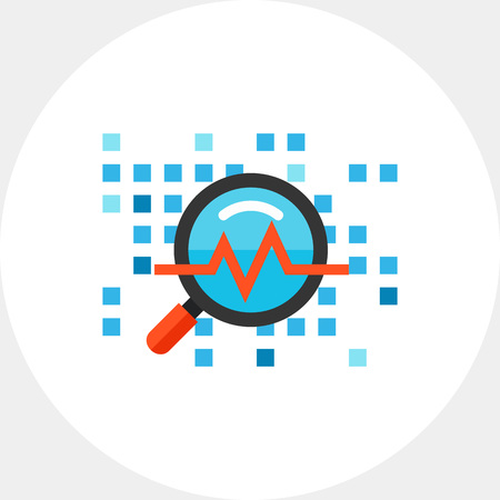 Data analytics research iconのイラスト素材