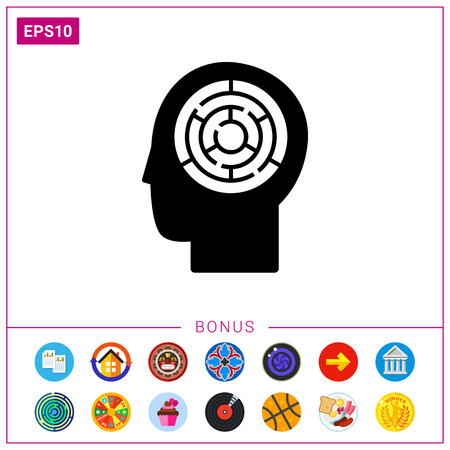 Brain Training Iconのイラスト素材