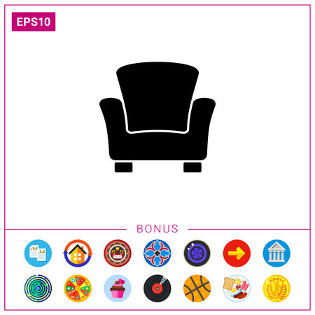 Armchair simple iconのイラスト素材