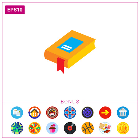 Book with bookmarkのイラスト素材