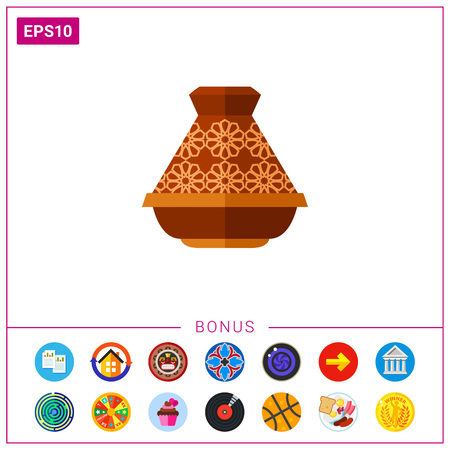 Ceramic tajine vector iconのイラスト素材