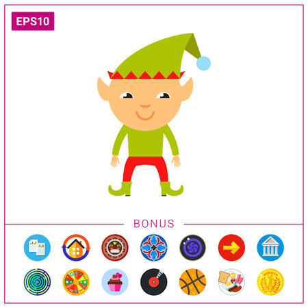 Christmas Elf Iconのイラスト素材