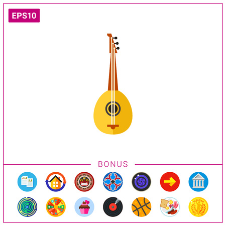 Traditional bouzouki iconのイラスト素材