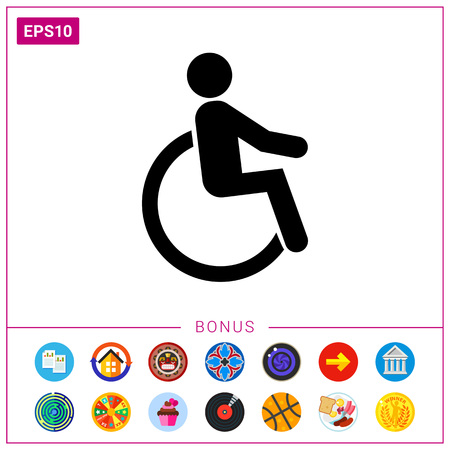 Disabled Person Iconのイラスト素材