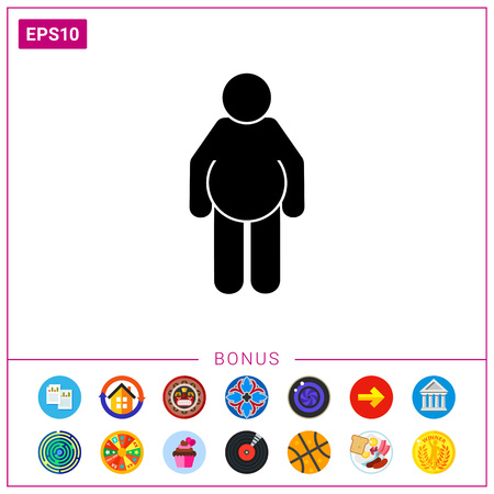 Fat Person Iconのイラスト素材