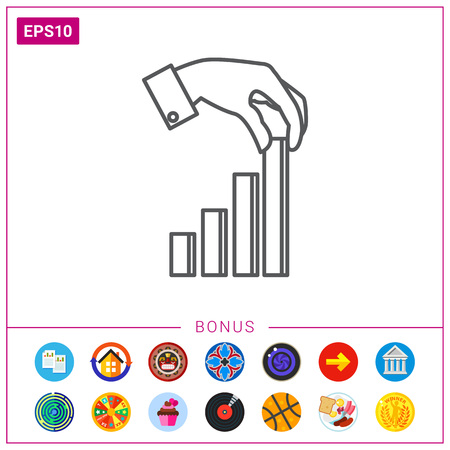 Finishing bar chartのイラスト素材