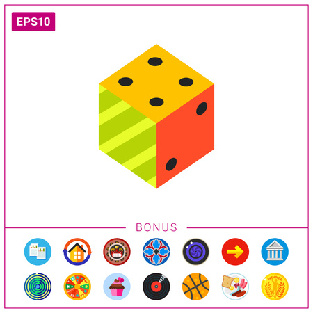 Illustration of 3d dice. Logic, science, education. Logic concept. Can be used for topics like education, science of logic, knowledgeのイラスト素材