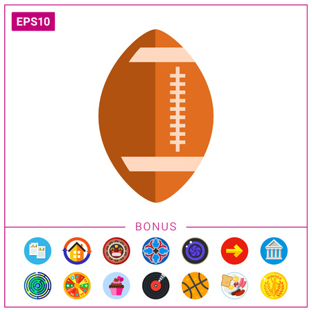 Rugby ball iconのイラスト素材