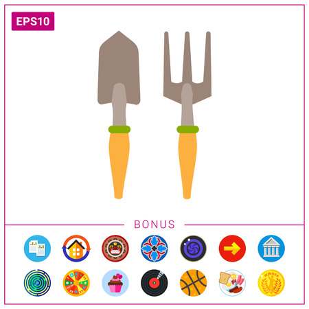 Scoop and hand rakeのイラスト素材