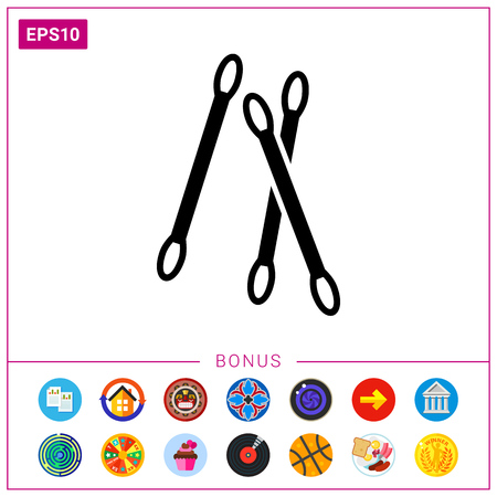 Cotton swabs iconのイラスト素材