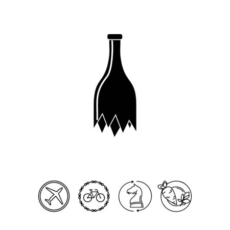 Bottle Simple Iconのイラスト素材