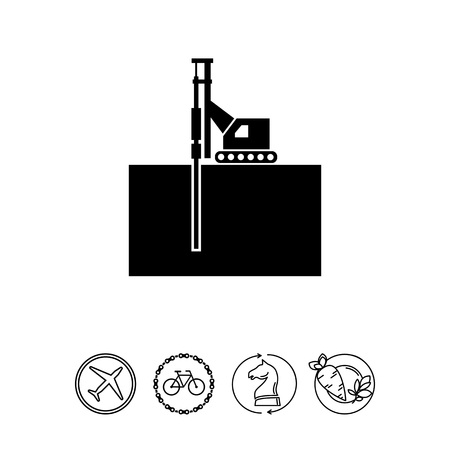 Boring Machine Simple Iconのイラスト素材