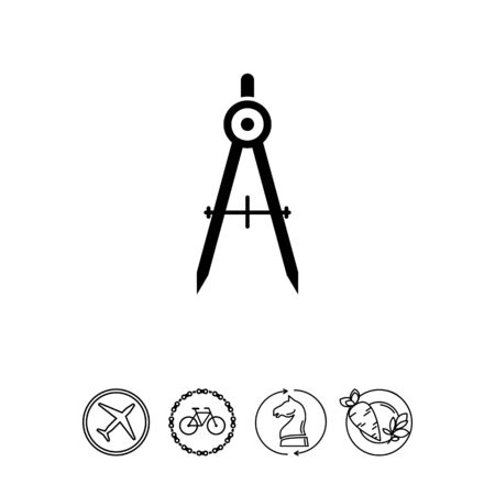 Drawing compasses iconのイラスト素材