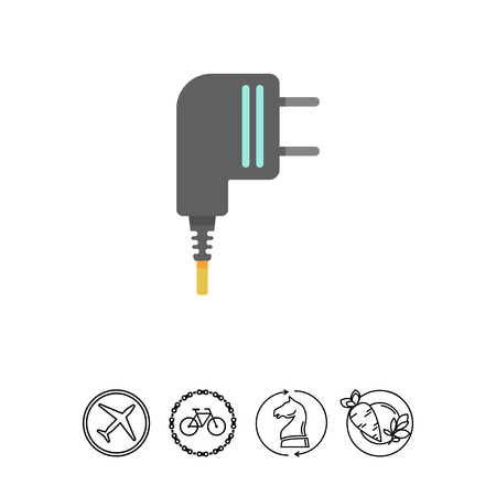 Electric plug iconのイラスト素材
