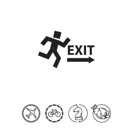 Exit signのイラスト素材