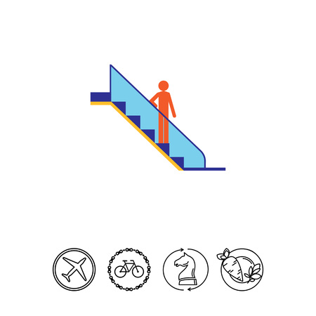 Escalator iconのイラスト素材
