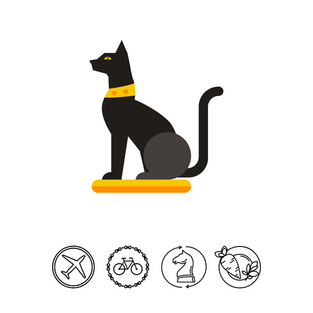 Sitting Sphinx Cat Iconのイラスト素材