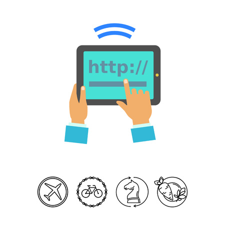 Tablet Internet Connection Iconのイラスト素材