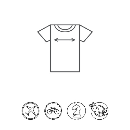 T-shirt size iconのイラスト素材