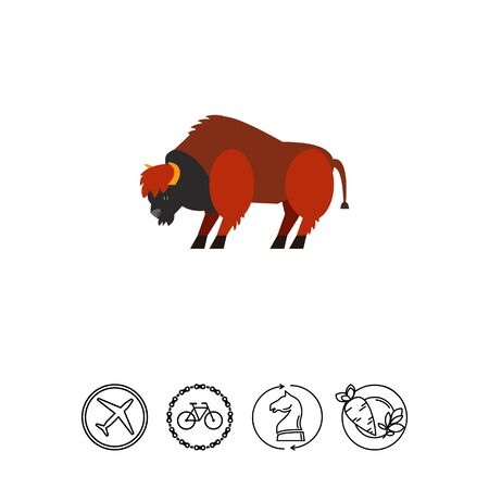 Aurochs vector icon.のイラスト素材