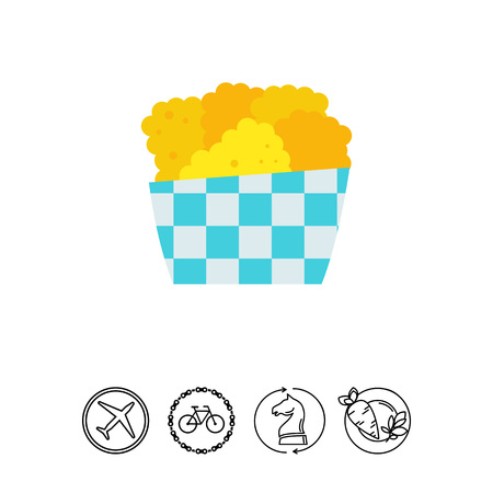 Chicken nuggets iconのイラスト素材