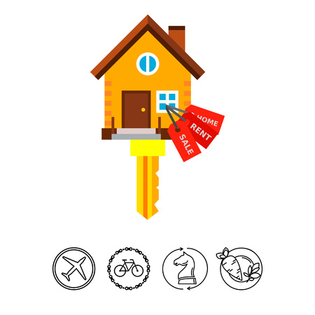 House key iconのイラスト素材