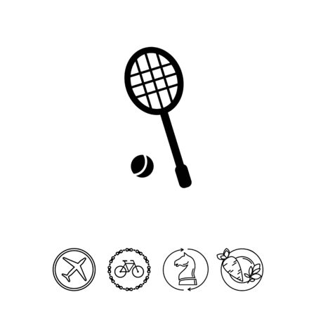 Tennis racket and ballのイラスト素材