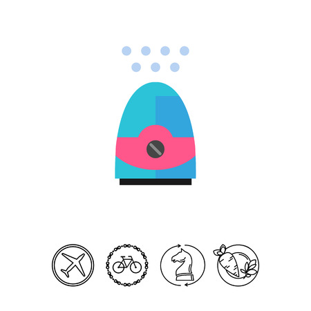 Domestic humidifier vector iconのイラスト素材