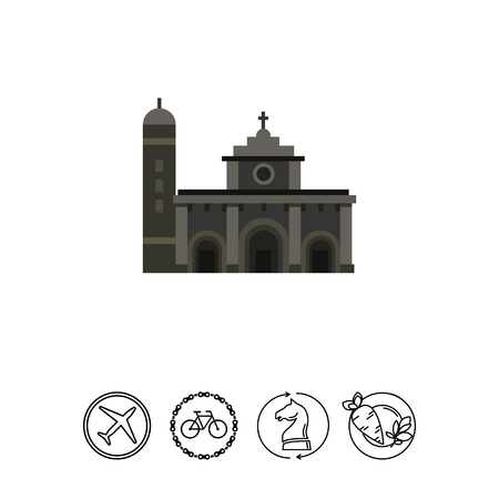 Gloomy Manila Cathedral iconのイラスト素材