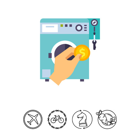 Putting coin iconのイラスト素材