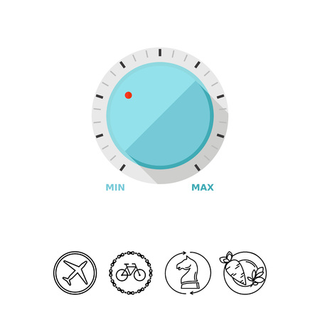 Round volume knob iconのイラスト素材