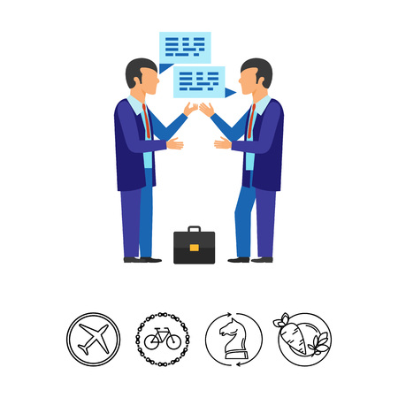 Struggling business opponents iconのイラスト素材