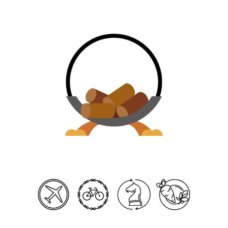 Wood holder iconのイラスト素材