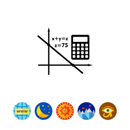 Algebra simple iconのイラスト素材