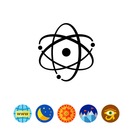 Icon of atom modelのイラスト素材