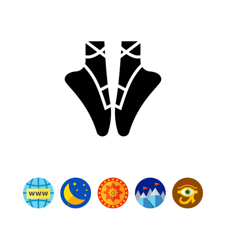 Ballet shoes iconのイラスト素材