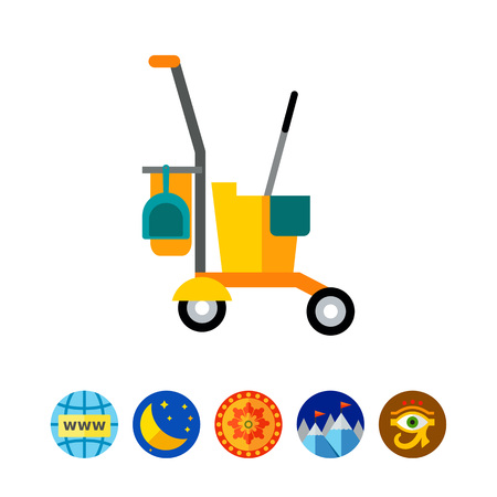 Cleaning service cartのイラスト素材