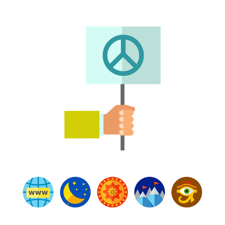 Hand holding pacifist signのイラスト素材