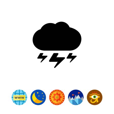 Heavy thunderstormのイラスト素材