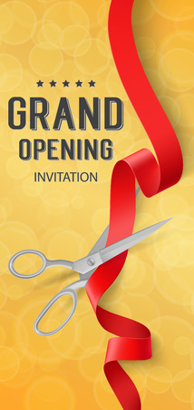 Grand Opening Lettering on Yellowのイラスト素材