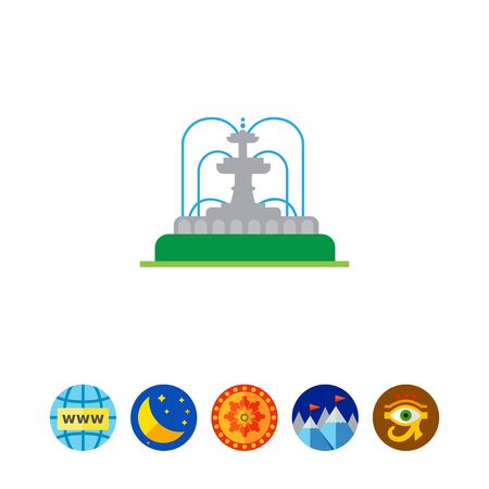 Park fountain iconのイラスト素材
