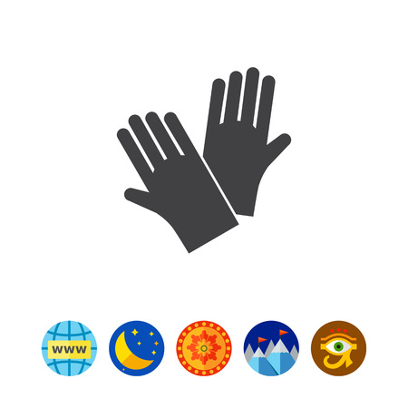 Icon of protective rubber glovesのイラスト素材