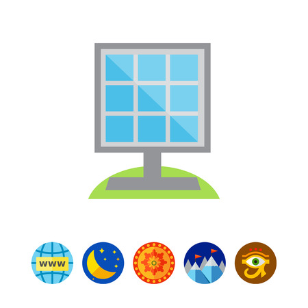 Solar panel iconのイラスト素材